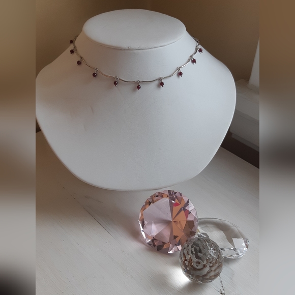 Jewelry - Sterling Silver and Genuine Garnet Necklace